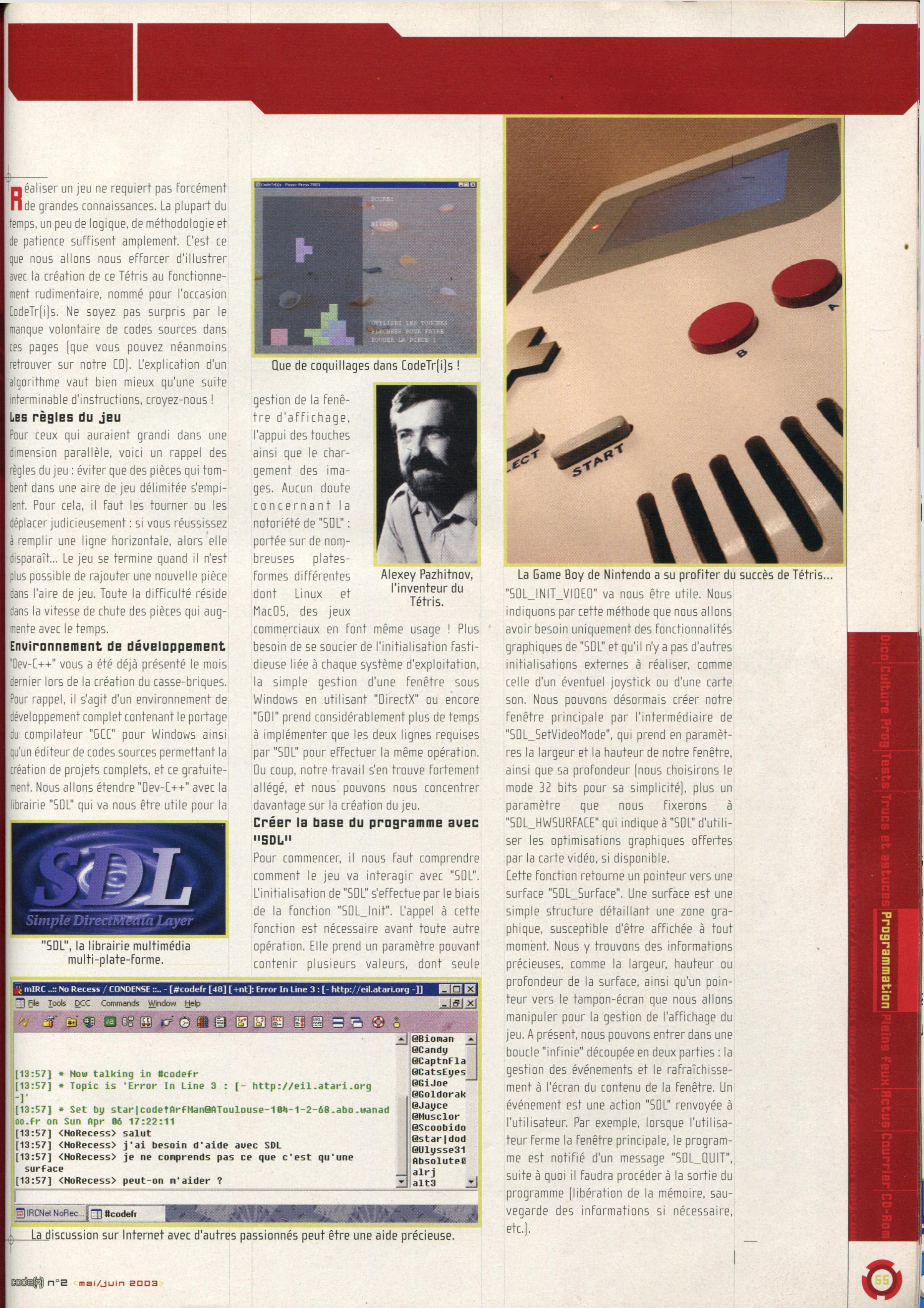 Page 2 of the article as it was printed in Code(R)