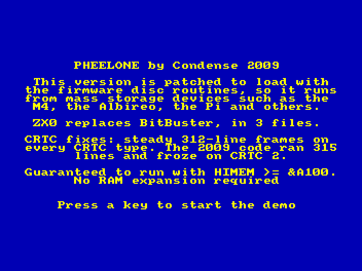 Introduction screen of the file edition of Pheelone