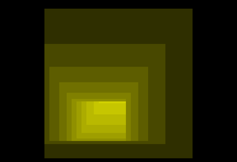 Der Tunnel im Quadrat, in Gelb