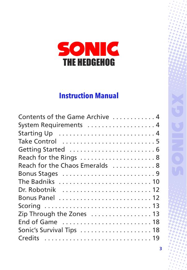 Página 3 del manual de instrucciones, tal como se publicó