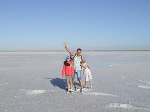 Olivier with his 3 kids in Tunisia (2013)